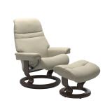 Stressless® Sunrise (S) Classic Base Recliner with Ottoman
